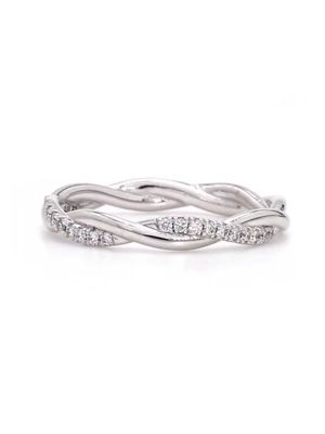  Twist Diamond Gold Wedding Eternity Ring