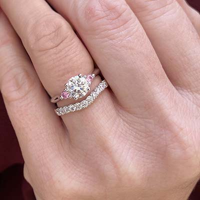 Argyle Pink Diamond Tender Trilogy Ring