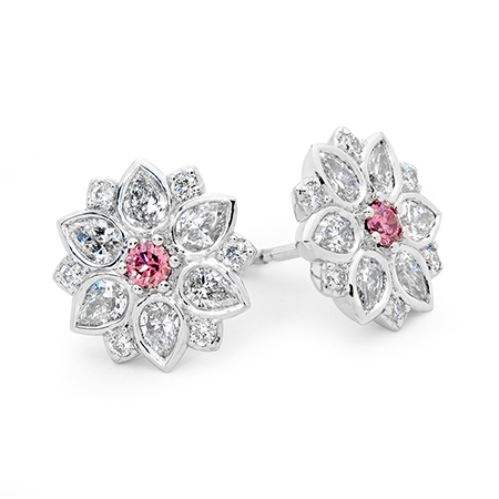 Argyle Pink Diamond Hoop Earrings in 18ct Rose Gold
